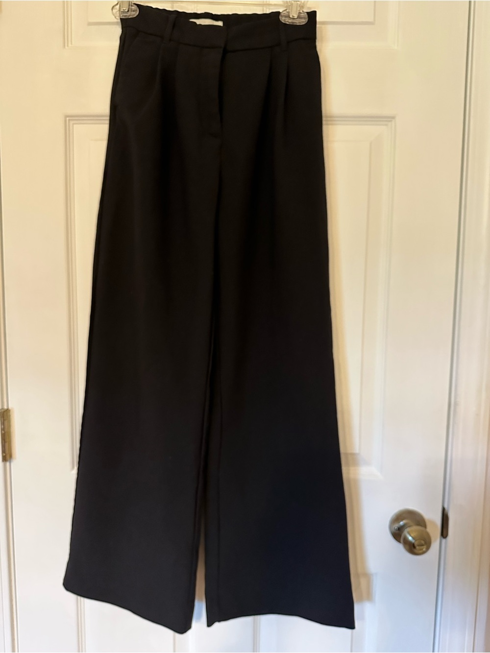 Abercrombie & Fitch Black Wide-Leg Trousers